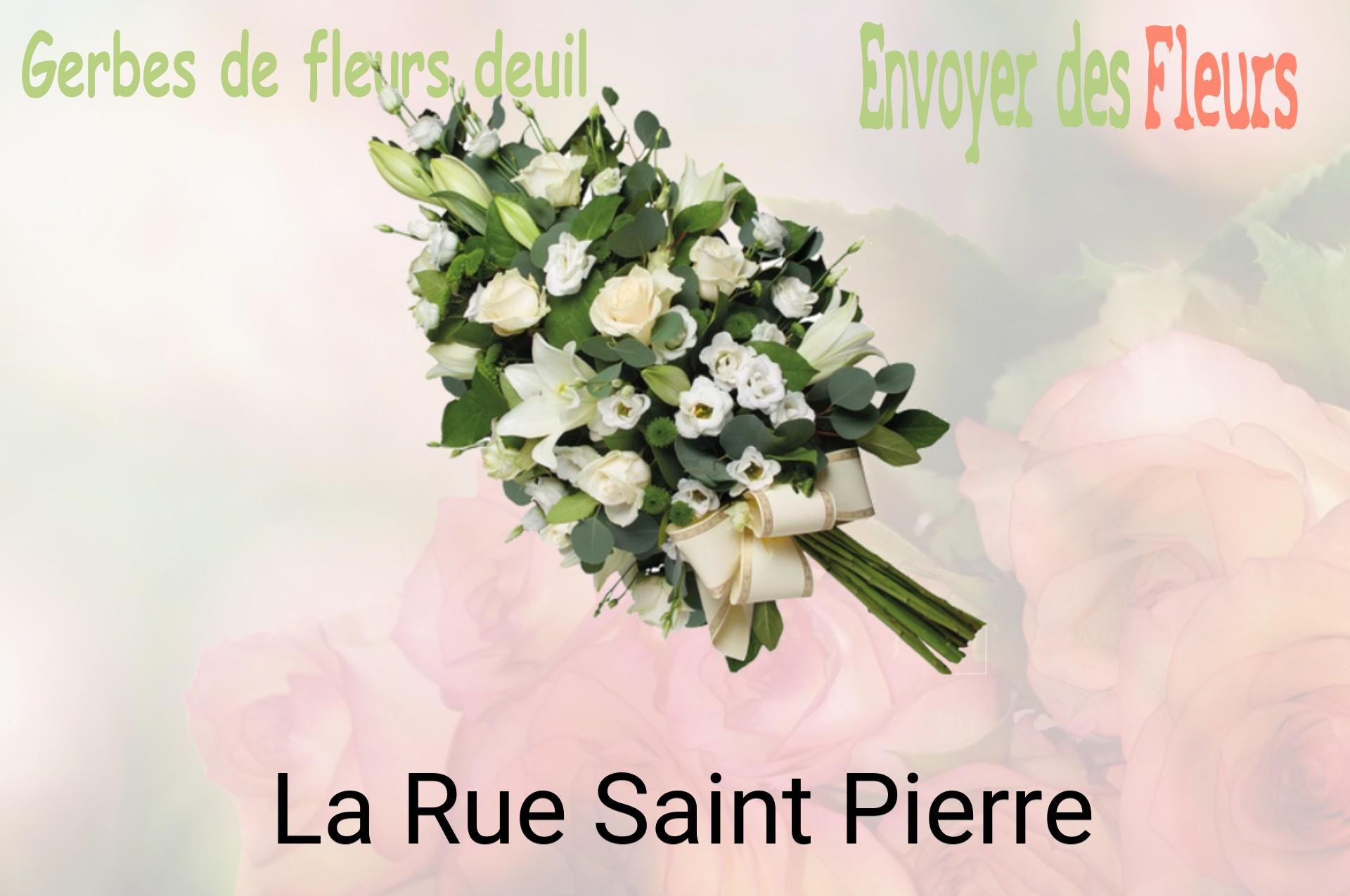 Gerbe de fleurs de deuil livrée à La Rue-Saint-Pierre